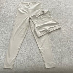 SET ACTIVE LUXFORM Blanc Leggings & Full Circle Bra